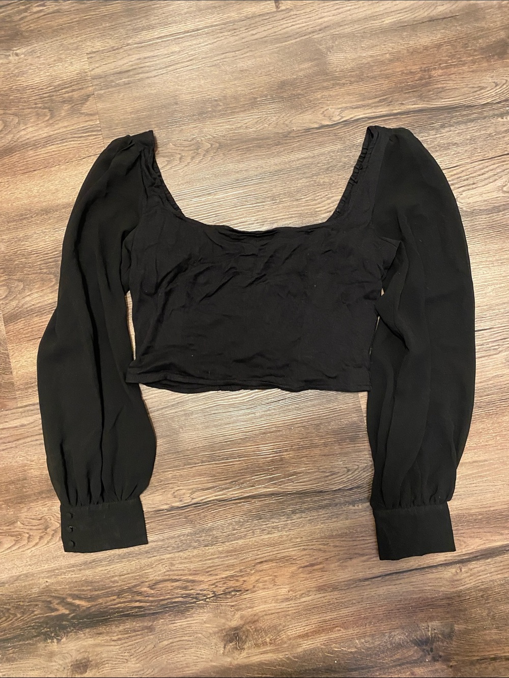 Urban Outfitters Long-Sleeve Square Neck Top